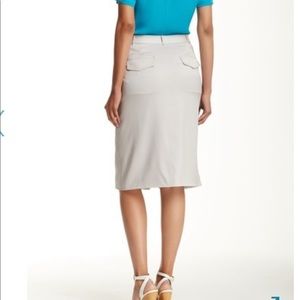 halston heritage Midi Silk Blend Pencil Skirt!